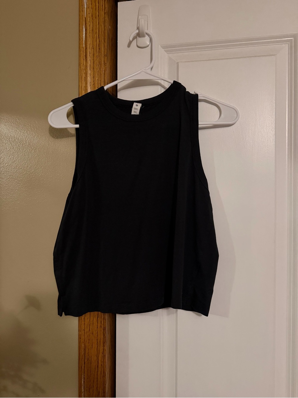 lululemon athletica Black Sleeveless Crop Tank